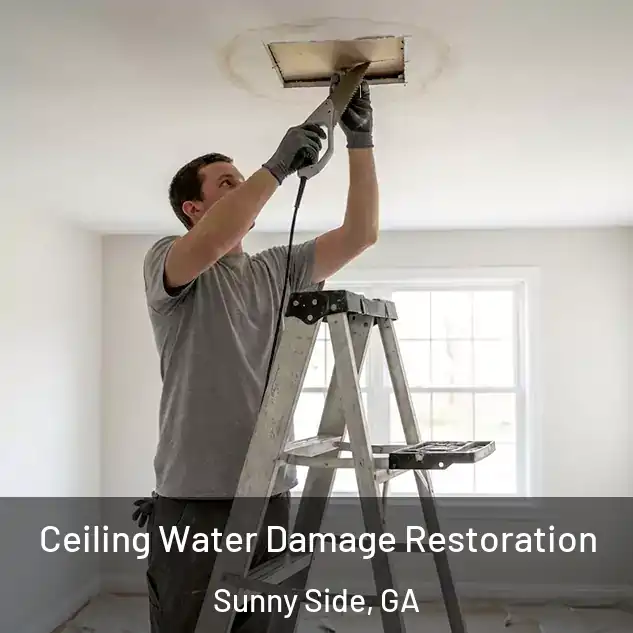  Ceiling Water Damage Restoration Sunny Side, GA
