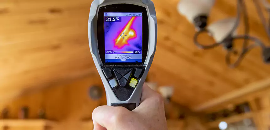 Infrared Camera Roof Leak Detection in Sunny Side