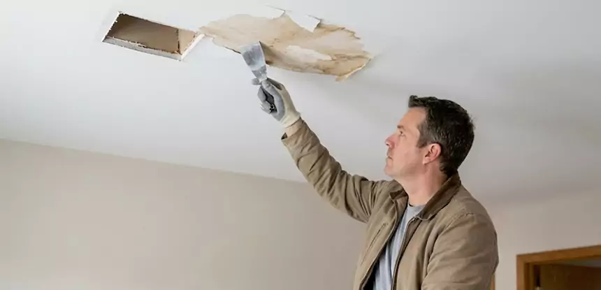 Dry Ceiling After Water Leak in Sunny Side
